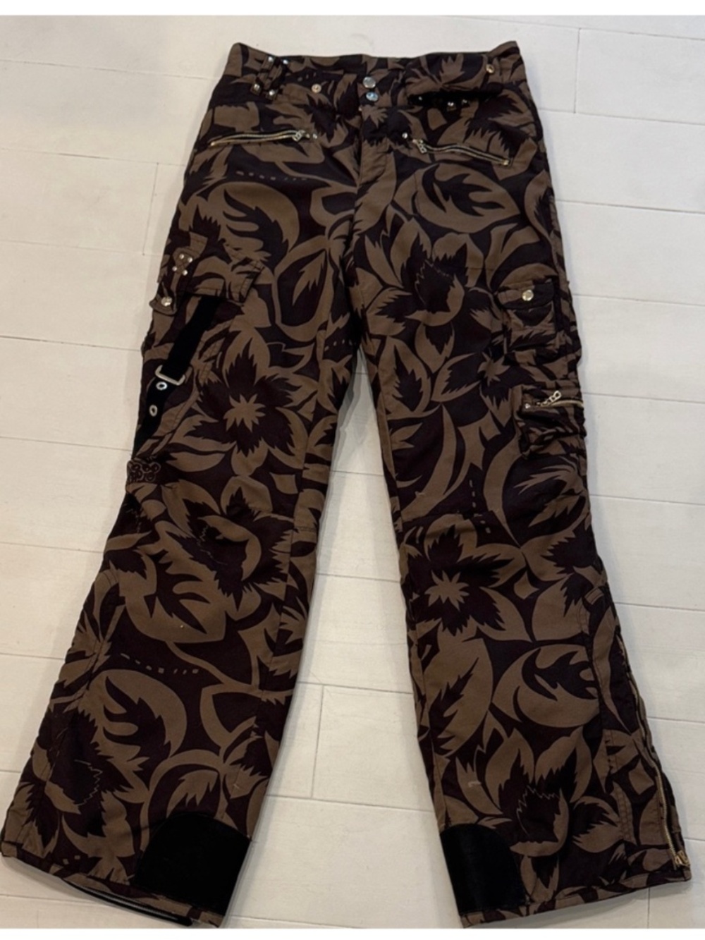 Vintage Bogner Ski Pants - Brown and Black Patterned